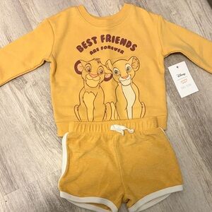 Disney Kids Pajama Set - Yellow 'Best Friends Forever'